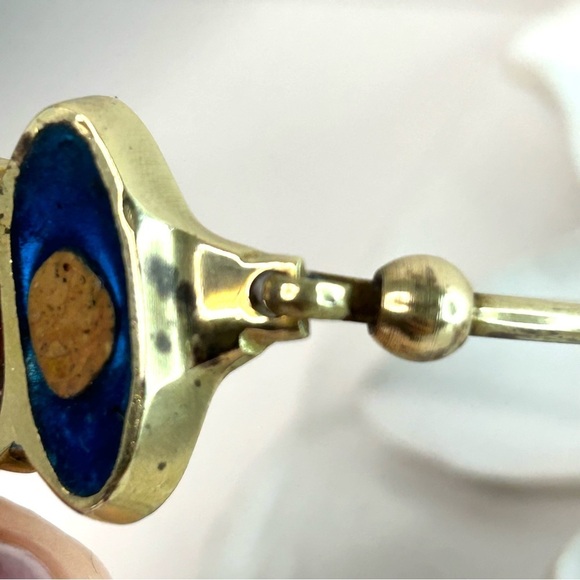 Artisan Made in Greece Inlay Stones Brass Bangle - Picture 15 of 16